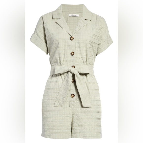Madewell Pants - Madewell Camp Romper in Sage Green Women's Large NF853